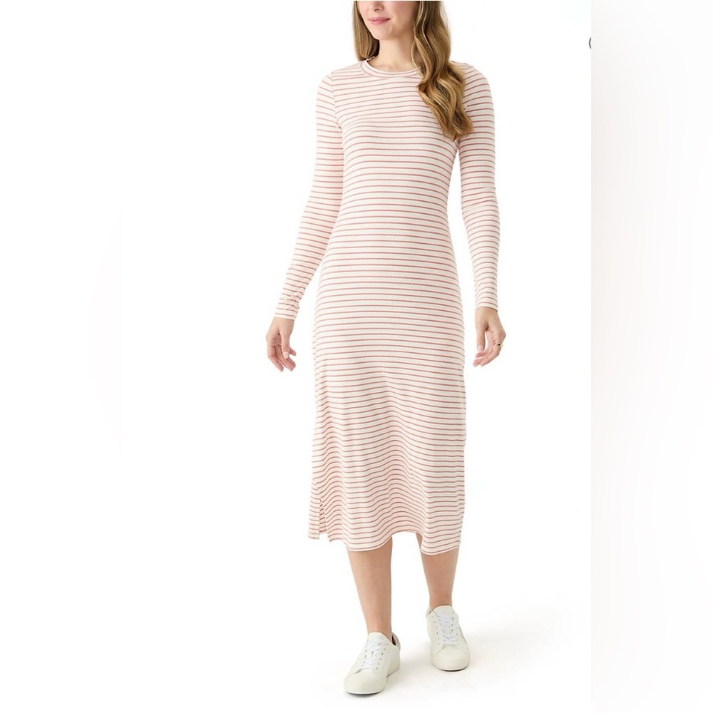 Chic Striped Long Sleeve Dress